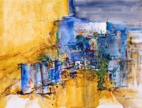 Ejaz Khan, 15 x 20 Inch, Water Color on Paper, Abstract Painting, AC-EJK-008